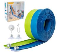 Flex Track 4.5m Starter Set, Flexible Race Car Ramp Track for Ages 3 & Up with Suction Cups Compatible with Diecast 1/64th Cars (Green & Blue)