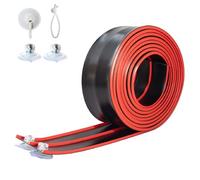 Flex Tracks Starter Kit for Kids, Flexible Racing Car Ramp Track with Suction Cups, Compatible with Die-Cast Cars Ages 3+ - Black and Red