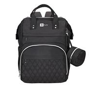 Flex Value Baby Changing Bag | Multifunctional Backpack With Pacifier | Black, 44x32x18cm