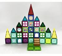 Flex Value Magnetic Building Blocks Tiles 56PC STEM Toy Set - Kids Learning Educational Crreative Construction Toys for Boys Girls Present Age 3 4 5 6 7 Year Old - Gift