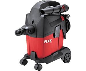 Flex VC 6 L MC Workshop Vacuum Cleaner (1200 Watt, Compact Dry Vacuum Cleaner with Carry Strap, Container 6 Litres, Vacuum Cleaner with Device Socket, Includes Accessories) 481513, Black