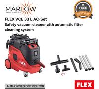 FLEX VCE 33L AC-SET Dust Extractor Vacuum | Safety Class L, Workshop Kit