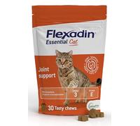 Flexadin Essential Joint Care Supplement for Cats containing Glucosamine, Chondroitin, Omega 3, Vitamin E & Devil’s Claw/Promoting long-term joint health, mobility & flexibility / 30 chew pack