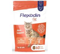 Flexadin Joint Care for Cats | Joint Supplement Chews for Cats | Aids Mobility & Flexibility | Glucosamine, Chondroitin, Omega 3 & Vitamin E | 60 Chews