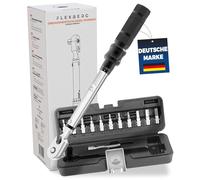 FLEXBERG 1/4 Torque Wrench - Bicycle Torque Wrench for Maintenance - Precise Set for MTB and Bicycle Repair, Includes Allen Wrench & Torx Bits - 2-20Nm