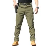 Flexcamo - Tactical Waterproof Pants, Texwix Tactical Pants, Water Resistant Cargo Pants, Men's Hiking Tactical Pants,Outdoor Hiking Military Cargo Trousers (Green,S)