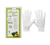 FleXcel Skin Sensitive Avocado Fibre White Eczema Gloves 1 Pair (2 Gloves) - Premium One Size Adult Sensitive Skin Gloves for Dry Hands & Hand Cream Use