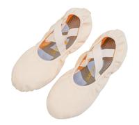 flexdans Ballet Shoes, Highly Stretch Canvas Ballet Flats Dance Shoes, Ballet Slippers Ballerina Flats Yoga Gymnastic Shoe for Girls Women Pink 28