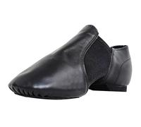 flexdans Jazz Shoes,Slip On Jazz Dance Shoes Soft Leather Split Sole,Dance Practice & Performance for Women and Men Jazz Black 35
