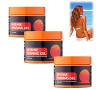 Flexehah Bronze Glow Intensive Tanning Shimmer Gel, Blisshe Gold Shimmer Intensive Tanning Gel, Natural Tannings Cream Lotion For Outdoor Sun, Sun-kissed for All Skin Tones (3Pcs)