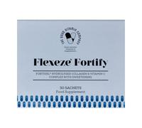 Flexeze Fortify: 30 Sachets - Delicious Orange-Flavoured Concentrate with 10,000mg of Premium Hydrolysed Fortigel Collagen Peptides Types I & III, Vitamin C for Joints, Hair, Skin, Nails, Muscles