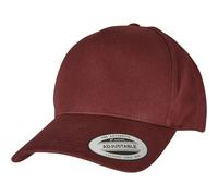 Flexfit 5-Panel Curved Classic Snapback Baseball Cap, Burgundy, One Size