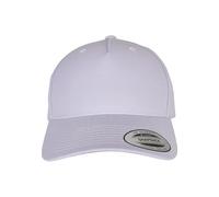 Flexfit 5-Panel Premium Curved Visor Snapback Cap Baseball, Light Purple, One Size