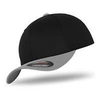 Flexfit Men's Premium 210 Fitted Cap – 2-Tone Black/Silver, Size S-M (UK)
