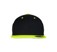 Flexfit Adult Hat Classic Snapback 2 Tone - black/neon yellow, one size