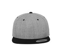 Flexfit 6089MT Two Tone Classic Snapback Cap Heather Grey/Black Colour One Size