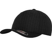 Flexfit Adult Hat Pinstripe - Black/White, Large/X-Large
