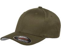 Flexfit Baseball Cap with Curved Visor and Retina, Mesh Trucker Cap, Unisex, Solid Stitching, Hip Hop Hat, Sizes S-M/L-XL, Olive, S/M