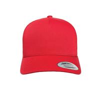 Flexfit by Yupoong 5 Panel Retro Trucker Cap in Red Flexfit by Yupoong Red One Size