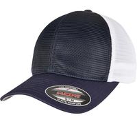 Flexfit Unisex 360 OMNIMESH Cap 2-Tone Baseballkappe, Navy/White, S/M