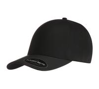 Flexfit Delta Baseball Cap, Unisex Basecap aus Polyester für Damen und Herren, ohne Naht, wasserabweisend, black, S/M