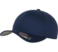 Flexfit Unisex Flexfit Wooly Combed Baseballkappe, Schwarz (blk/blk), S/M EU