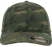 Flexfit Garment Washed Kappen, Green Camo, S/M