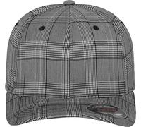 Flexfit Damen und Herren Baseball Caps Glen Check Cap, Black/White, S/M