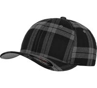 Flexfit Unisex Tartan Plaid Blk/Gry S/M Yupoong Flexfit Headwear, blk/gry, S-M UK