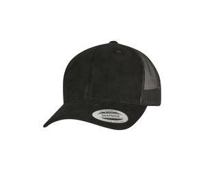 Flexfit by Yupoong Imitation suede leather trucker cap (6606SU) - Unisex