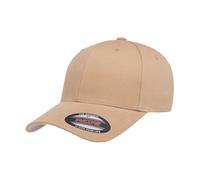 Flexfit by Yupoong Men's Brushed Twill Cap in Khaki | Size: S/M Flexfit by Yupoong Khaki S/M