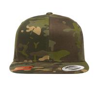 Flexfit by Yupoong Men's Classic Snapback Multicam Cap in Dark Green Flexfit by Yupoong Dark Green One Size