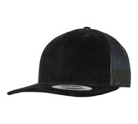 Flexfit by Yupoong Men's Corduroy Retro Trucker Cap in Black Flexfit by Yupoong Black One Size