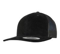 Flexfit by Yupoong Men's Corduroy Retro Trucker Cap in Black Flexfit by Yupoong Black One Size