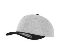 Flexfit by Yupoong Men's Double Jersey 2 Tone Cap in Grey | Size: S/M Flexfit by Yupoong Grey S/M