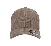 Flexfit by Yupoong Men's Glen Check Cap in Brown | Size: S/M Flexfit by Yupoong Brown S/M