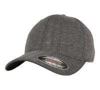 Flexfit by Yupoong Men's Herringbone Melange Cap in Black | Size: S/M Flexfit by Yupoong Black S/M
