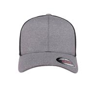 Flexfit by Yupoong Men's Melange Mesh Trucker Cap in Grey Flexfit by Yupoong Grey One Size