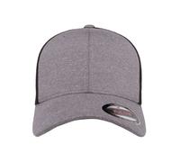 Flexfit by Yupoong Men's Melange Mesh Trucker Cap in Mid Grey Flexfit by Yupoong Mid Grey One Size