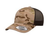 Flexfit by Yupoong Men's Multicam Retro Trucker Cap in Medium Beige Flexfit by Yupoong Medium Beige One Size