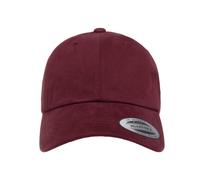Flexfit by Yupoong Men's Peached Cotton Twill Dad Cap in Maroon Flexfit by Yupoong Maroon One Size