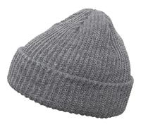 Flexfit by Yupoong Men's Rib Beanie in Grey Flexfit by Yupoong Grey One Size