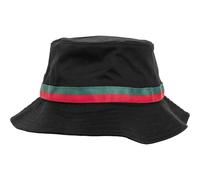 Flexfit by Yupoong Men's Stripe Bucket Hat in Black Flexfit by Yupoong Black One Size