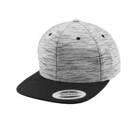 Flexfit by Yupoong Men's Stripes Melange Crown Snapback Cap in Black Flexfit by Yupoong Black One Size