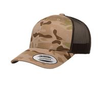 Flexfit by Yupoong Men's Multicam Retro Trucker Cap in Medium Beige Flexfit by Yupoong Medium Beige One Size