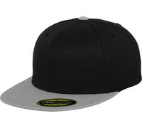 Flexfit Men's Premium 210 Fitted Cap, Black/Silver, S-M UK