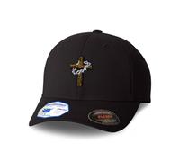 Flexfit Cap for Men & Women Embroidered Cross with Thorns God Gaith Jesus Christ Flexfit Hats Baseball Caps, Black Design Only, L-XL