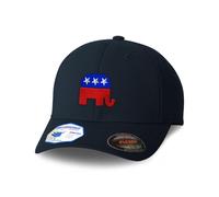 Flexfit Cap for Men & Women Embroidered Republican Elephant A Embroidery Flexfit Hats Baseball Caps, Dark Navy Design Only, L-XL