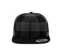 Flexfit Checked Flanell Snapback Kappe, blk/Cha, one Size