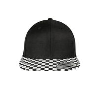 Flexfit Checkerboard Snapback Kappe, Black/White, One Size